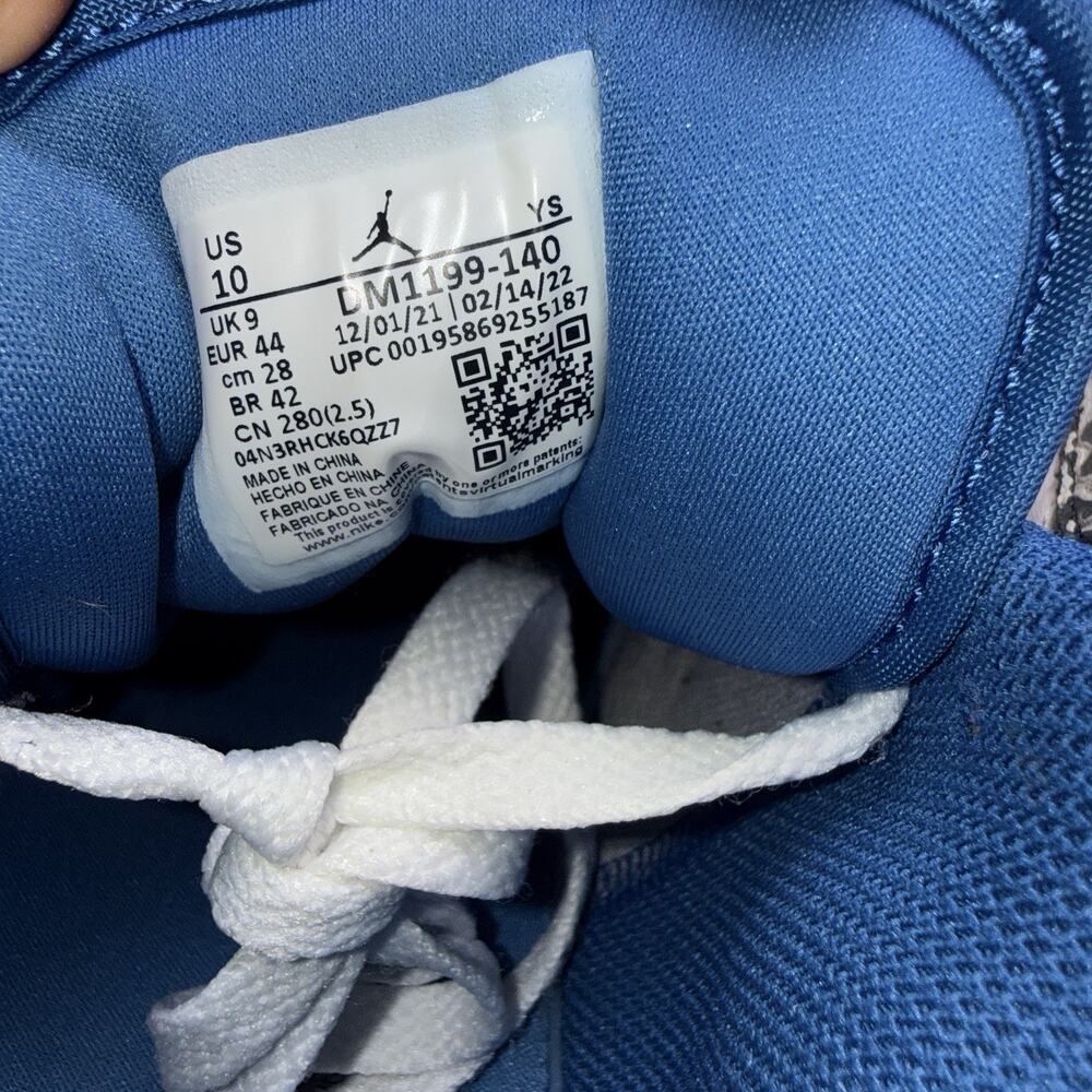 Jordan Air Jordan 1 Low Shoes Mens Size 10 White Blue Elephant DM1199-140 - Picture 10 of 12